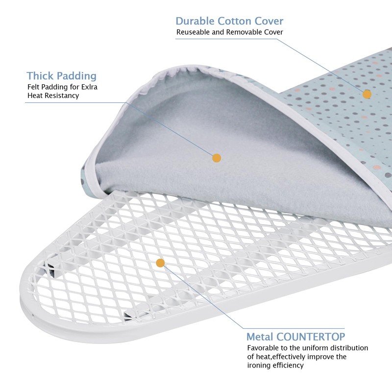 SheeChung Wall Mount Ironing Board 36"X12",Compact Wall Ironing Board with