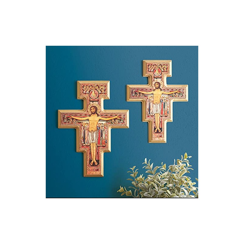 Gerffert Assisi Collection - San Damiano Wooden Crucifix with Hanger,