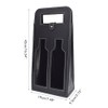 Wine Tote Bag 2 Bottles PU Leather Reusable Wine Gift