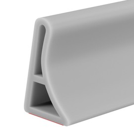 Raycity 98 IN Collapsible Shower Threshold Water Dam Grey Shower Water Blocker Walk in Curbless Bath Shower Water Guard Barrier Water Stopper for Wet and Dry Separation Bathroom and Kitchen