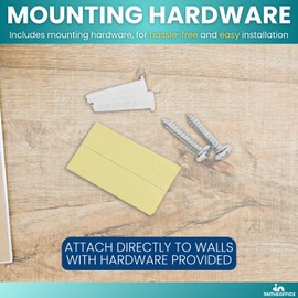 1InTheHome Hanging Wall File Organizer, Wall Mounted File Holder, Letter Size, 7 Pocket, Expandable, Black