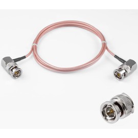 POBADY BNC Male Right Angle to BNC Male Right Angle Cable 75ohm BNC Male HD-SDI RG179 RF Coaxial Pigtail Jumper Cable 3ft/1m for VCR Camera Marine CB Radio CCTV Monitor