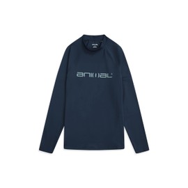 Animal Sonny Mens Logo Rash Vest - Quick Drying Top with UPF 50+, Chlorine & Saltwater Resistant - for Beach & Surf Dark Blue 2XL