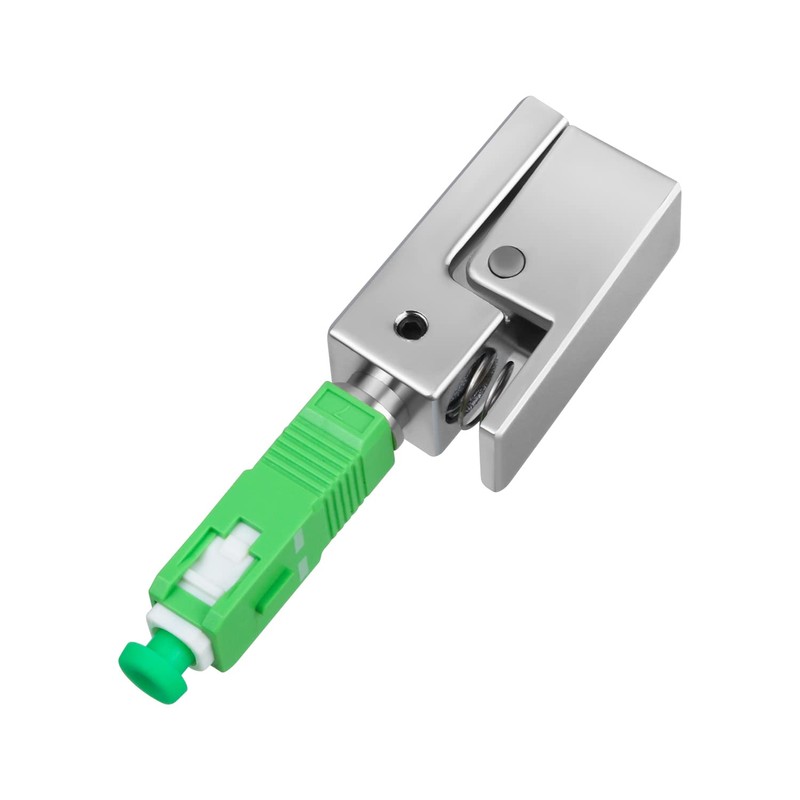 1PC SC APC Bare Fiber Optic Adapter Square Fiber Coupler