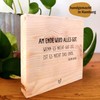 Am Ende wird alles gut Holzbild + Reagenzglas zum Hinstellen