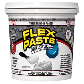 PFSWHTR32 FLEX PASTE Super Thick Waterproof Rubberized Paste, White, 3-Lb. Tub - Quantity 4