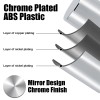 New Custom Chrome Removable Hub Caps Cover Kit 33mm Front