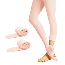 PAPPNTI Girls' Ultra Soft Pro Dance Tights Ballet Transition Daily Student Tights (Toddler/Little Kid/Big Kid) Ballet Pink 2 Pairs XL(11-13 Years)
