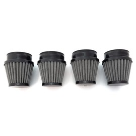 Black Motorcycle Performance Air Filter Pods 54mm 4 Pack Compatible with Honda Kawasaki Yamaha Suzuki