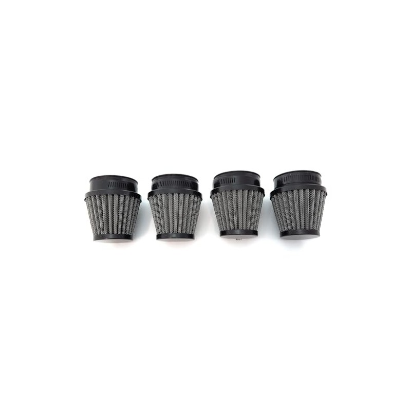 Black Motorcycle Performance Air Filter Pods 54mm 4 Pack Compatible