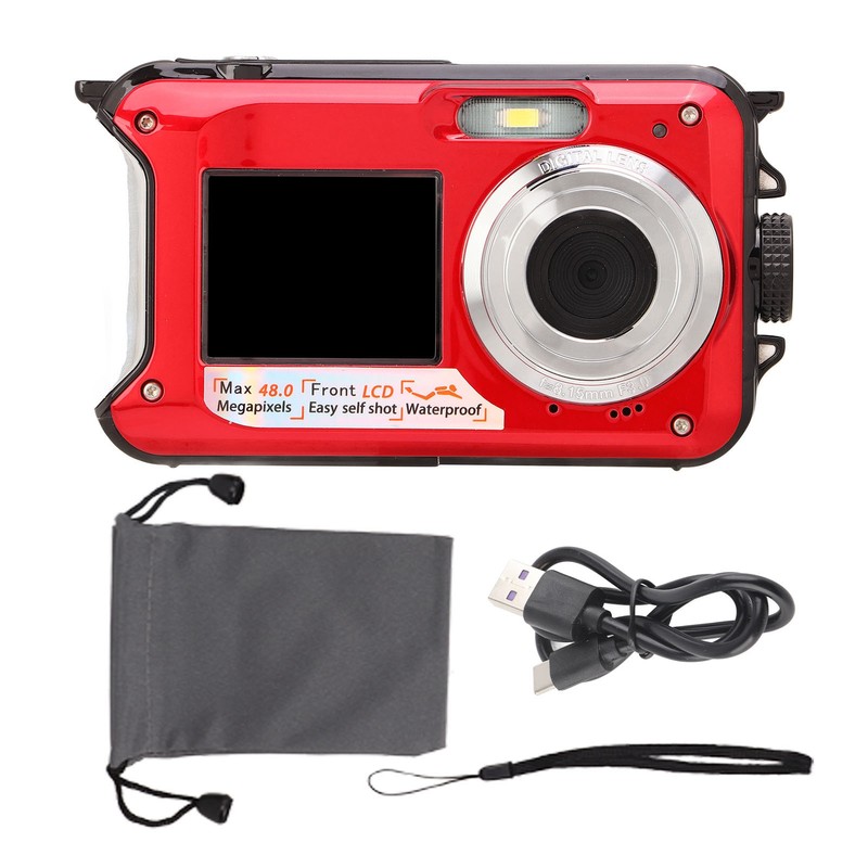 Full HD 2.7K 48MP 10ft Waterproof Underwater Digital Camera 16X