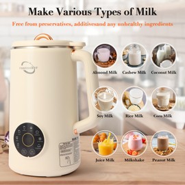 VUNVOOKER 8 in 1 Multi Functional Nut Milk Maker Machine, 34oz(1000ML) Homemade Soy, Almond, Oat, Coconut, Plant Based and Non Dairy Beverages, With DelayStart/KeepWarm/BoilWater