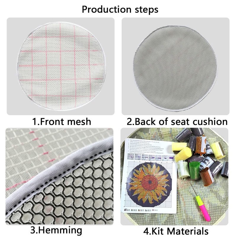 Mocoli Latch Hook Rug for Knotting Yourself, DIY Latch Hook