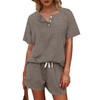 WIHOLL Lounge Sets for Women 2 Piece Outfits Button Down