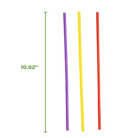 Comfy Package [200 Pack] 10.02"High Long Plastic Straws, Disposable Drinking Straws - Assorted Colors