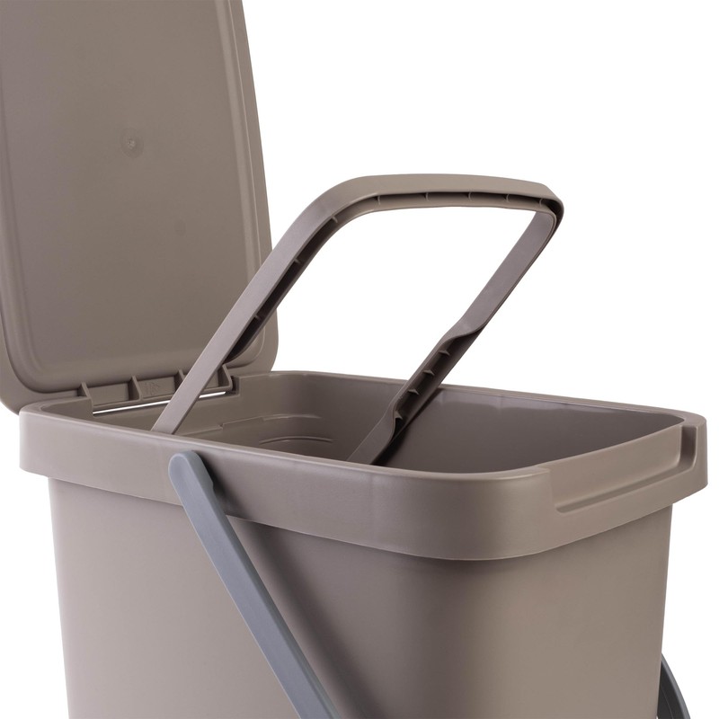 KADAX Waste Bin with Lid and Handle, Plastic Waste Bin,