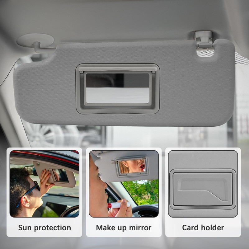 Left Driver Sun Visor Compatible with Chevy Cruze 2011-2019, Replacement