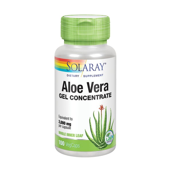Solaray Aloe Vera Gel, 2000 mg, 100 Count