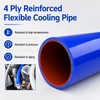 2.5" ID x 3 ft Silicone Radiator Coolant Hose, Blue