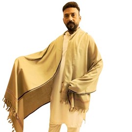 SHOPUKASA Men’s Shawl Winter Mens Scarf Shemagh Cashmere Feel Scarves Warm Soft Fashion Scarf Gifts for Men (Light Brown)