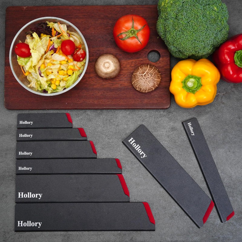 Hollory Kitchen Knife Guards Set, Universal Blade Covers, Abs Plastic