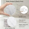 YONGHEE Soft White Marble Coasters Set of 8, Modern Elegant