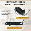 Black Self Closing Pivot Hinge Heavy Duty Hidden Hinges for