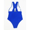 OKONOS Women's Mesh Patchwork One Piece Swimsuit - Deep V-Neck