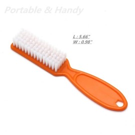 SQULIGT 6Pcs Nail Brush for Cleaning Fingernails, Handle Grip Cleaning Brush for Nail and Toenail, Nail Dust Brush Manicure Pedicure Tools Scrubbing Brush Women Men Home Salon(Orange)