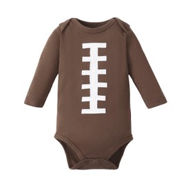 Chichoo Newborn Baby Football Outfit Boy Girl Long Sleeve Bodysuit Infant Romper Bodysuit Interlock 195 Gsm Fall Winter Clothes(Football-L,18-24 Months)