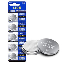 LiCB LiCB CR2032 Battery,Long-Lasting & High Capacity CR2032 Lithium Batteries,3 Volt Coin & Button Cell (5-Pack)
