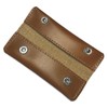 Leather Workshop Sato, Genuine Leather, Slim Coin, Coin Purse, Black,
