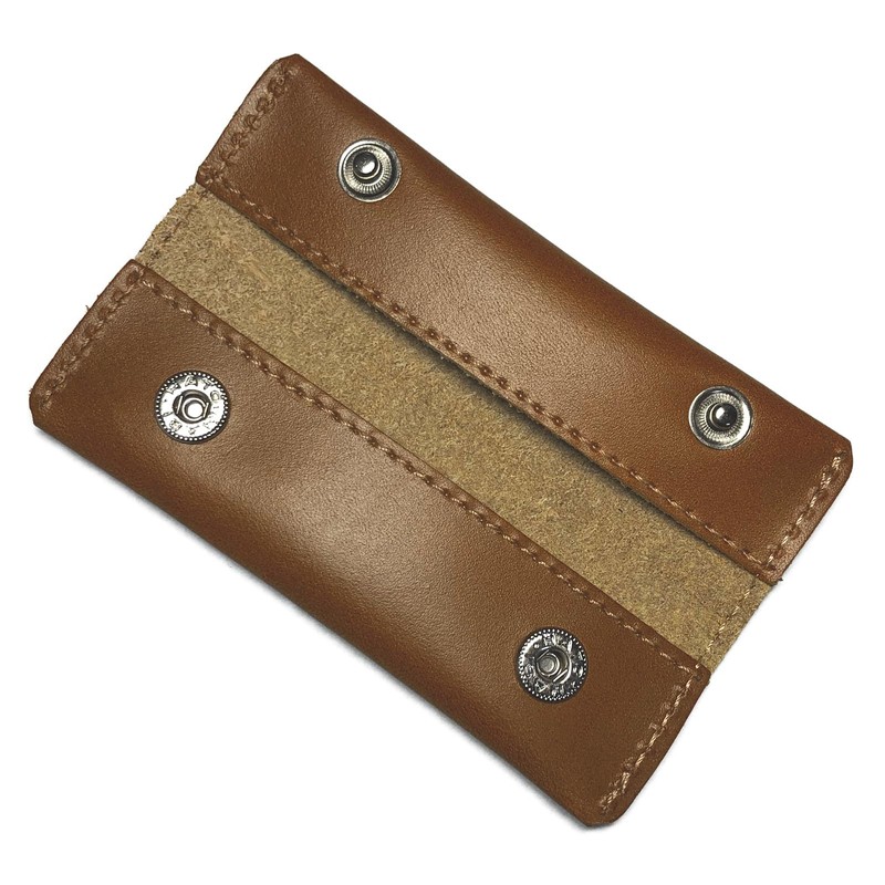 Leather Workshop Sato, Genuine Leather, Slim Coin, Coin Purse, Black,