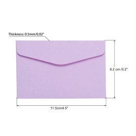 PATIKIL Mini Envelopes, 100 Pack Paper Blank Small Items Storage Business Card Holder for Greeting Note Party, Light Purple