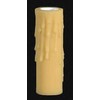 B&P Lamp® 4" Tall Extra Wide Gold Polybeeswax Candle Cover