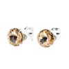 pewterhooter Women's 925 Sterling Silver Stud Earrings – Sparkling Crystal