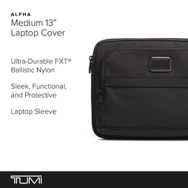 TUMI - Alpha Laptop Cover - Protective Computer Case for Business & Travel - Durable Computer Sleeve -Medium, Fits Up to 13" Laptop, Black