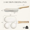 GiPP Ceramic Non Stick Egg Pan, 3-In-1 Divided Breakfast Omelette