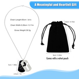 kilofly Bible Verse Necklace Dog Tag Cross Pendant Men Boy Christian Gift Style2