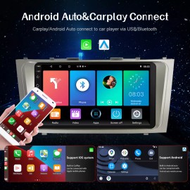 Podofo Android 13 Apple CarPlay GPS Navi For Toyota Camry 2007-2011 Car Stereo Radio
