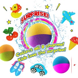 JA-RU Fizzy Bombs w/Surprise Mystery Toys (3 Units) Boys & Girls Accessories. Rainbow Color Bubble Bathbombs for Kids. Fun Shower Bath Toys. Bulk Birthday Party Favors Easter Basket. 1833-3s