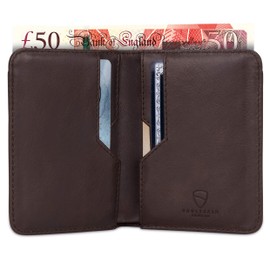 Vaultskin City - Slim Bifold Wallet with RFID Blocking for Cards and Cash (Brown)