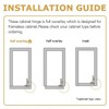 Furniware 2 pcs Soft Close Cabinet Hinge,110 Degree Full Overlay