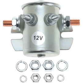 Gebildet 12VDC Continuous Duty Solenoid Relay 4 Terminal Heavy Duty Nickel-Plating for Golf Carts, Marine in Rush Max 200A Replaces # 70-111224, 3635820, 1114208, 1114218, 1114223, 1114534, 1114547