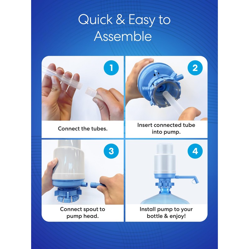 Brio Universal Water Bottle Pump | Manual Water Pump 1-5