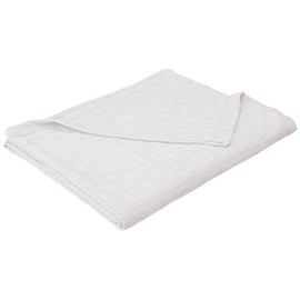 SUPERIOR King Blanket 100% Cotton, for All Season,Basket Weave Design, White