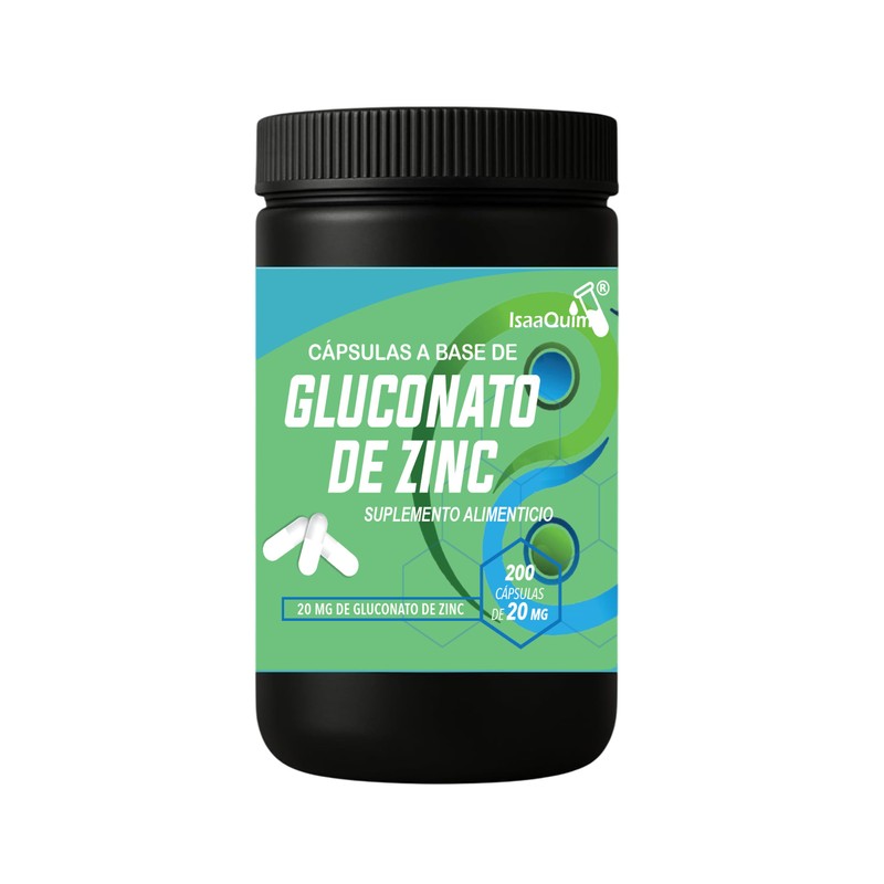 IsaaQuim Gluconato de Zinc 20 mg – 200 Cápsulas |