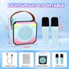 Karaoke Machine for Kids Adults,Portable Bluetooth Speaker with Wireless Microphones,