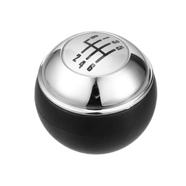 VekAuto 6 Speed Manual Gear Shift Knob Compatible for Mini R50 R53 2000-2006 for Mini Cabrio R52 2002-2008, Durable Plastic Black Silver Tone