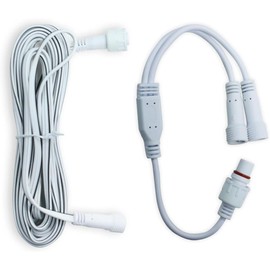 Permanent Outdoor Lights Extension Lead Waterproof Cord,Waterproof Extension Cable 3Pin,IP68 Extension Cable